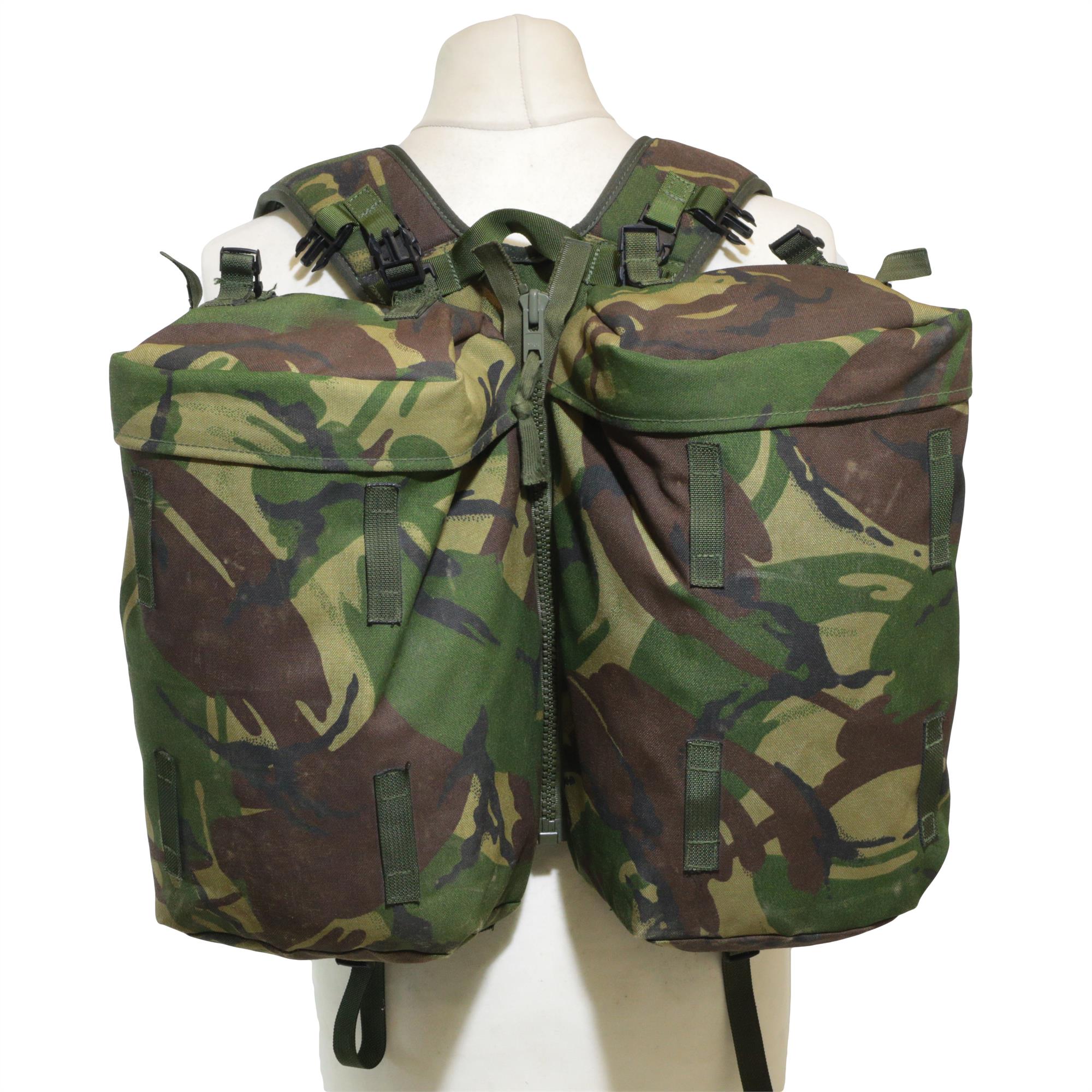 Genuine British Army Surplus Day Pack Rocket Pouches Side Dpm Camo With