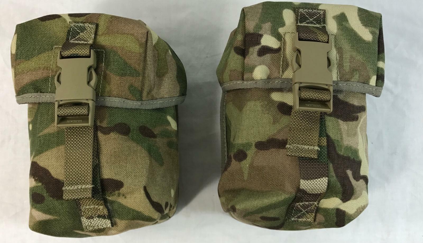 2 x British army surplus MTP camo large pouches molle G1 webbing ...