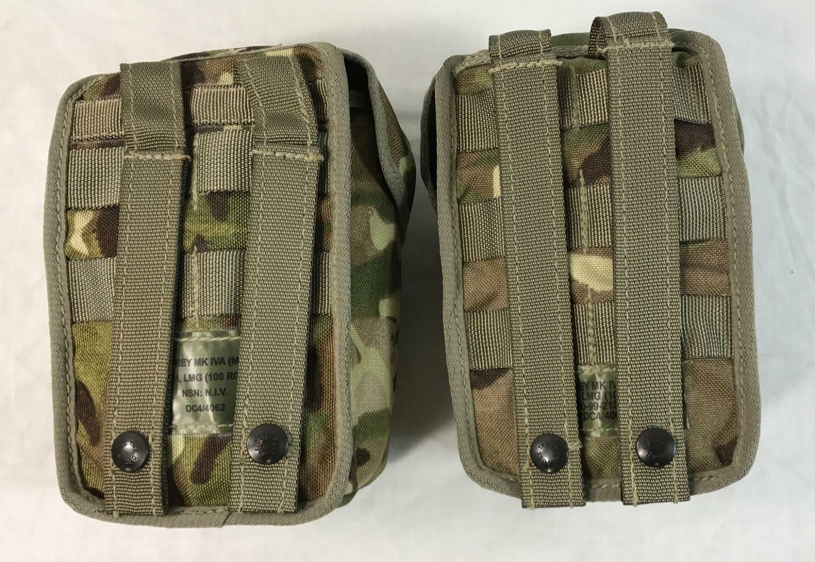 2 x British army surplus MTP camo large pouches molle G1 webbing ...