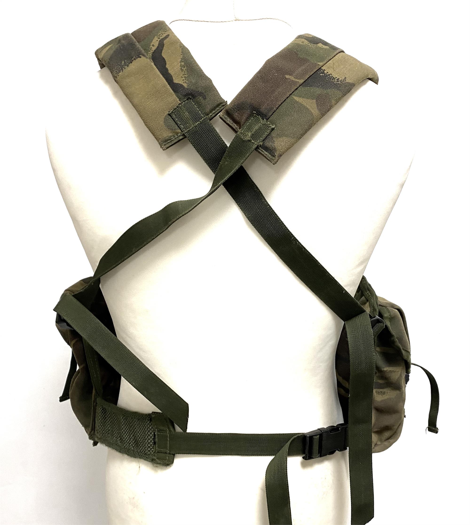 British Army Issue DPM Camo Woodland Chest Rig Webbing Bandolier Surplus Lost