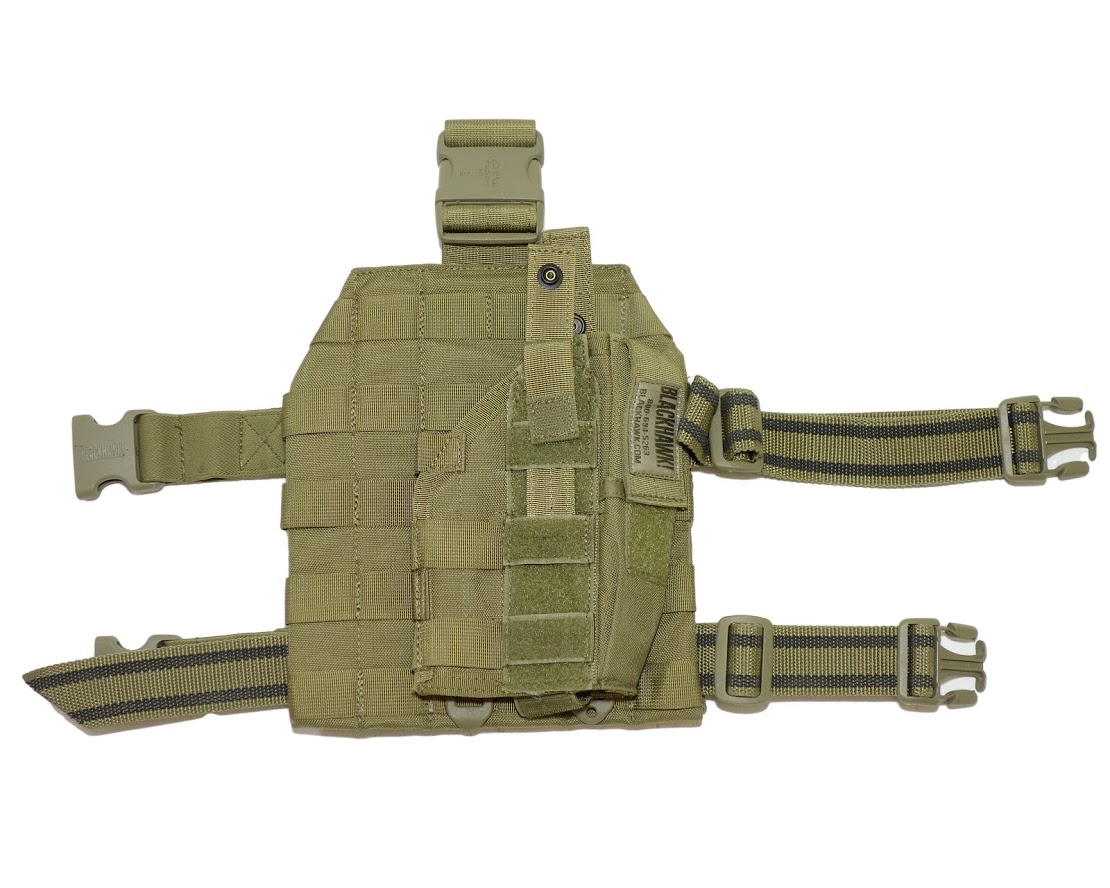 British army surplus BLACKHAWK drop leg holster / platform - coyote tan ...