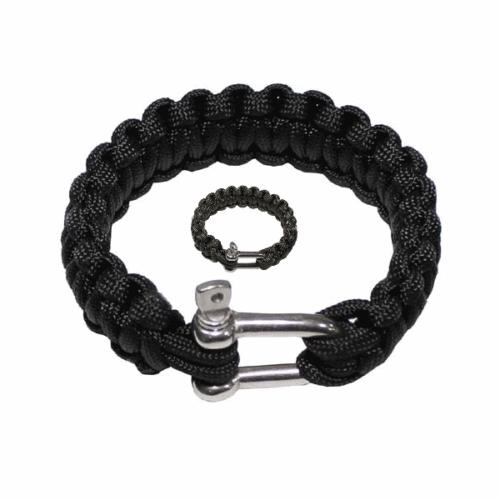 Classic PARACORD para cord bracelet with SHACKLE range of colours/sizes ...