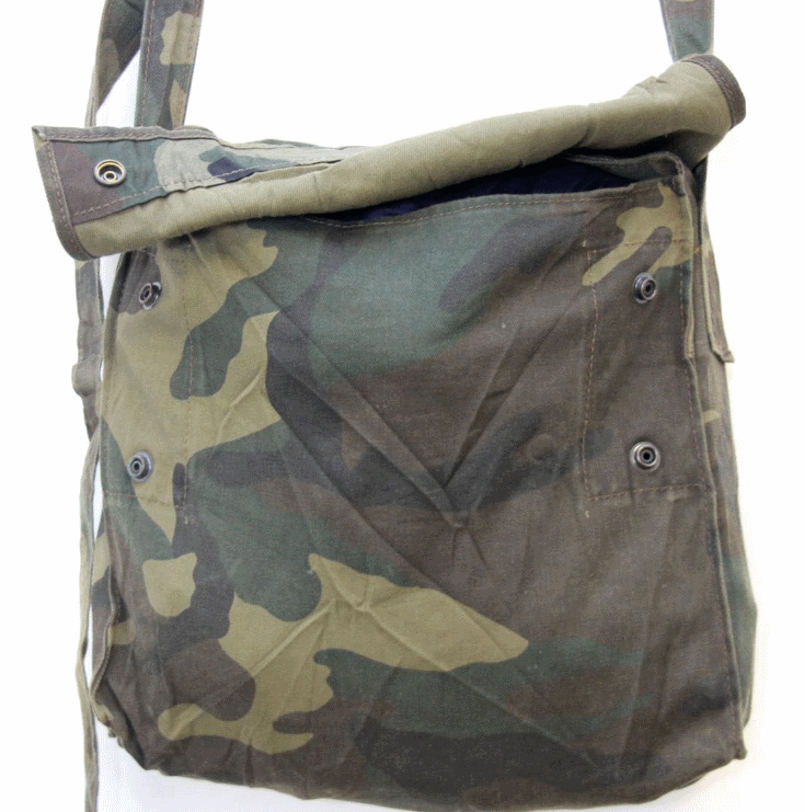 East European Army Surplus Woodland Camouflage Shoulder Bread Bag