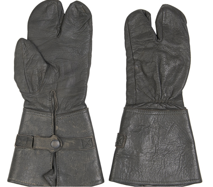 German Army Surplus Grey Vintage Leather Motorcycle Gloves Surplus And Lost