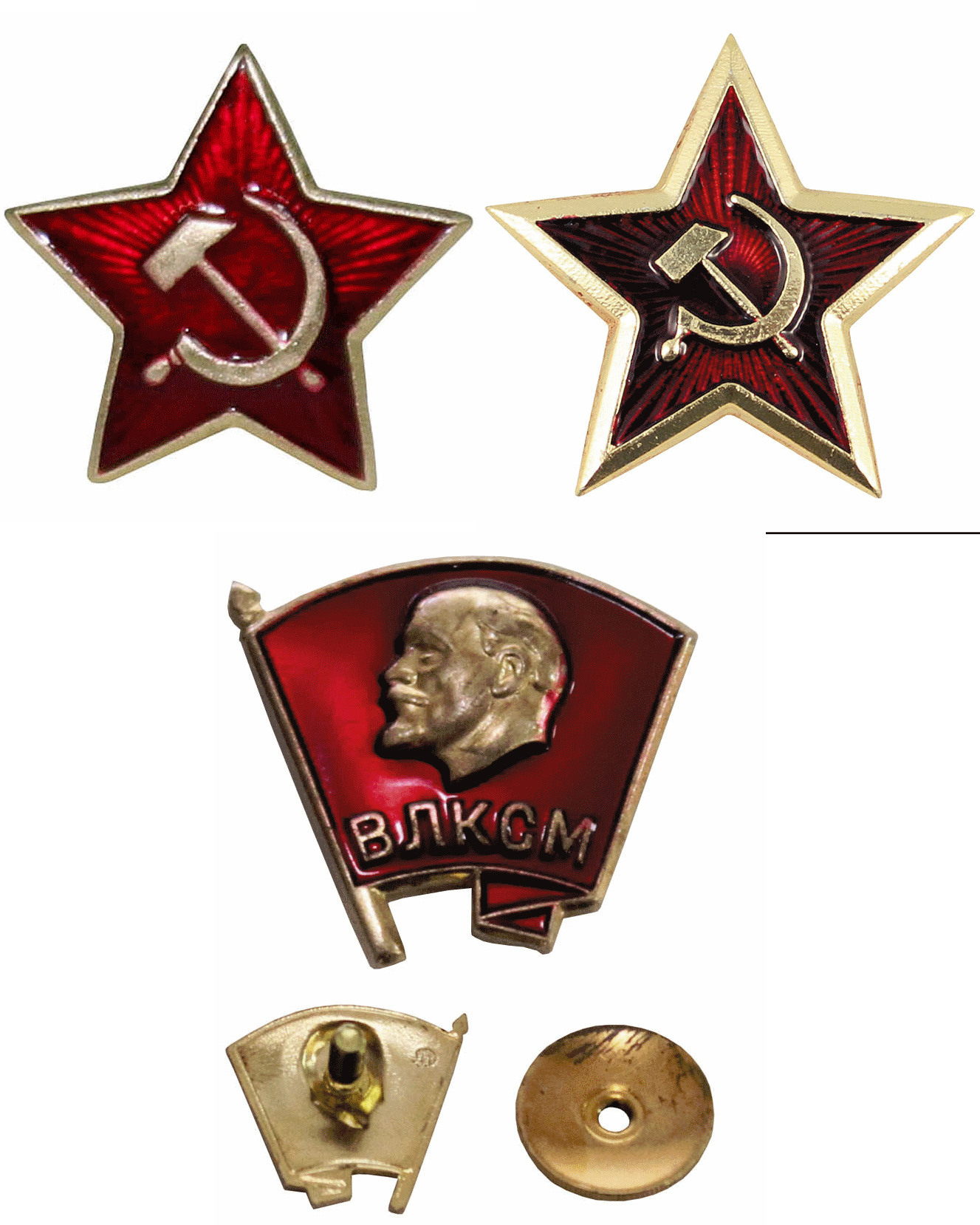 Soviet army russian red army cap hat badge NEW 3 designs USSR - Surplus ...