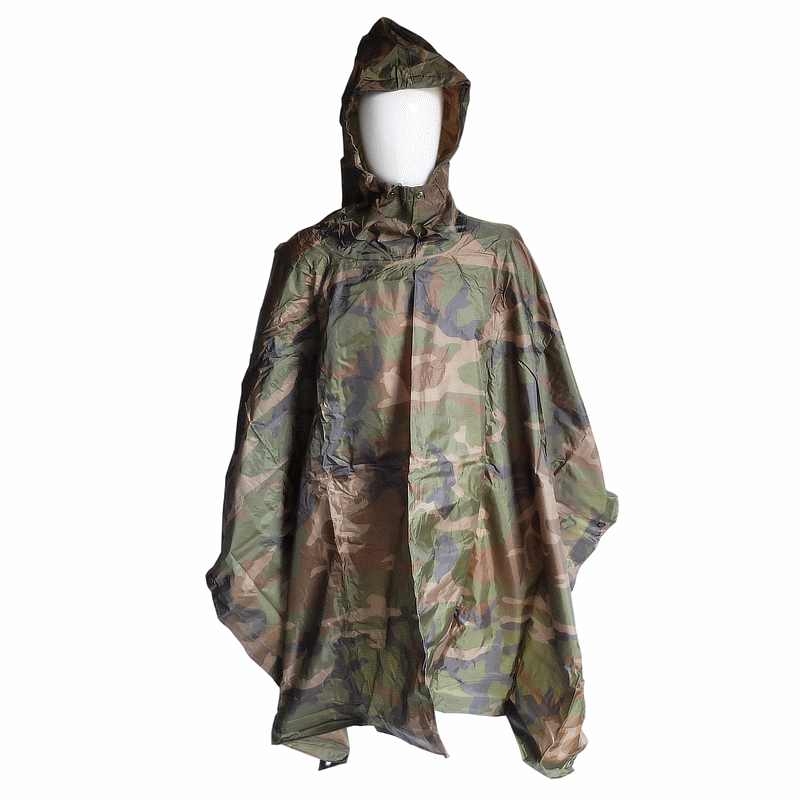 New / Unissued military army surplus woodland camouflage poncho ...