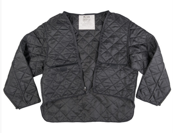 Dutch army surplus black quilted zip fastening jacket liner - Surplus ...