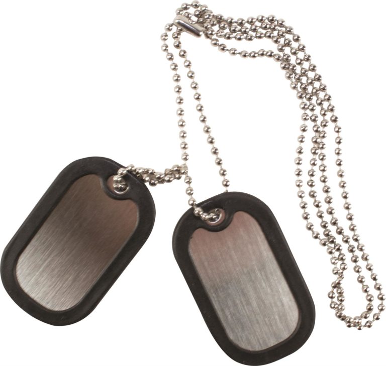 kids stainless steel army dog tags