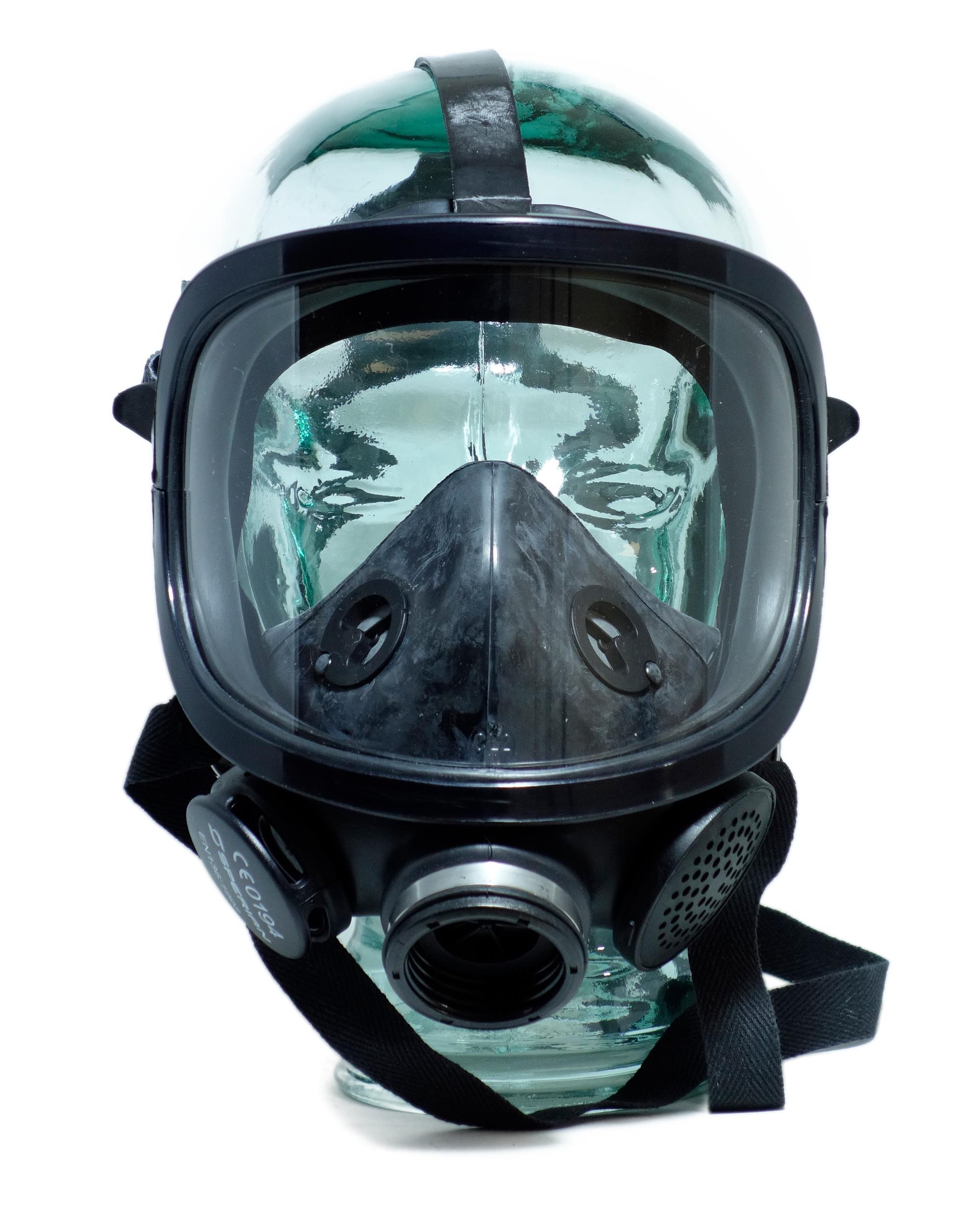 POLISH ARMY NBC PANORAMIC FERNEZ GAS MASK RESPIRATOR + FILTER UNISSUED ...