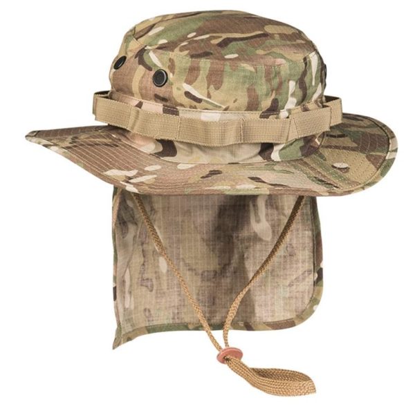 British Army Style Camouflage MTP Woodland Boonie Rip Stop with Neck ...